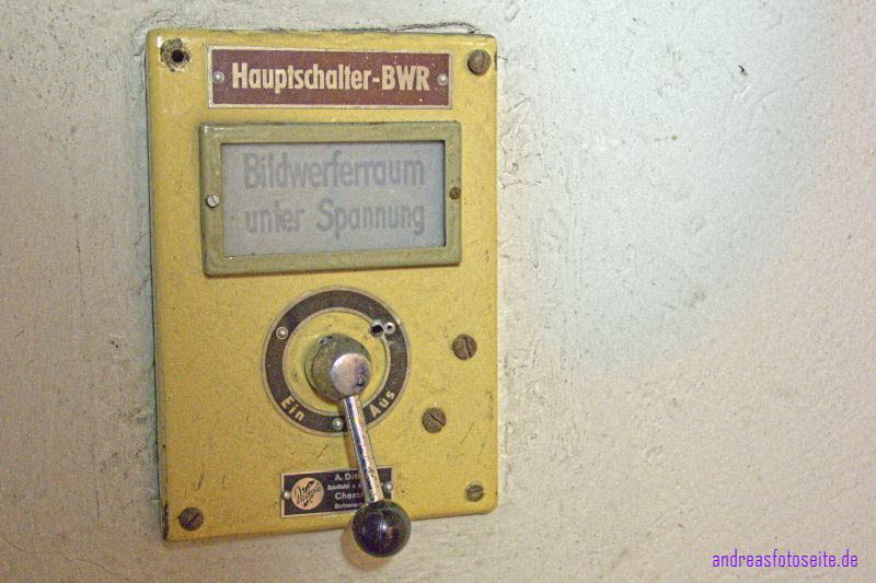 Schalter Bildwerferraum